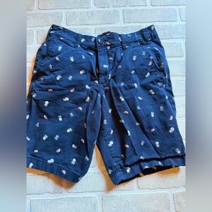 Hollister Dark Blue Patterned Men's Shorts